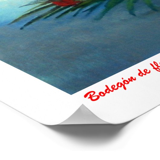 Bodegón de flores/Toch leven bloemen Poster (Hoek)