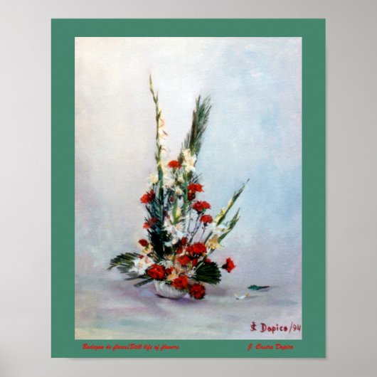 Bodegón de flores/Toch leven bloemen Poster (Voorkant)