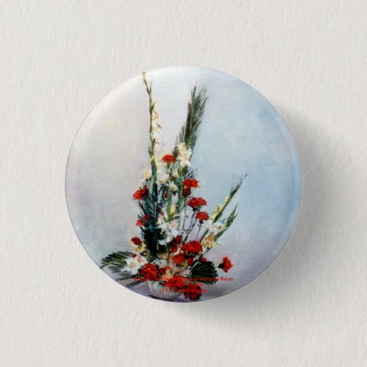 Bodegón de flores/Toch leven bloemen Ronde Button 3,2 Cm (Voorkant)
