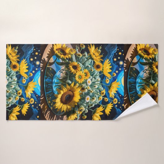 Bodegón Flores y Noche 1 - 001 Badhanddoek (Badhanddoek)