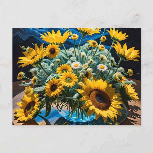 Bodegón Flores y Noche 1 - 001 Feestdagenkaart (Voorkant)