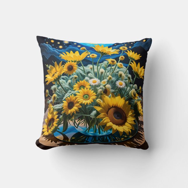 Bodegón Flores y Noche 1 - 001 Kussen (Voorkant)