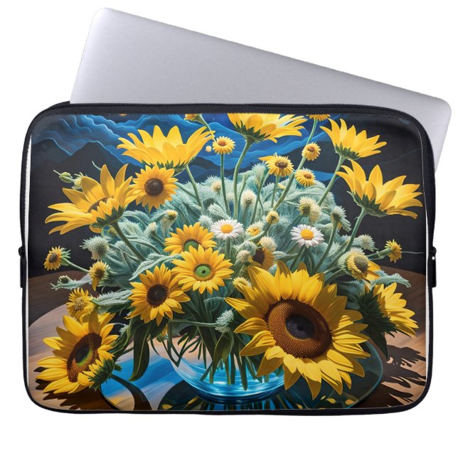 Bodegón Flores y Noche 1 - 001 Laptop Sleeve (Voorkant)