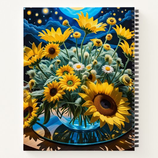 Bodegón Flores y Noche 1 - 001 Notitieboek (Achterkant)