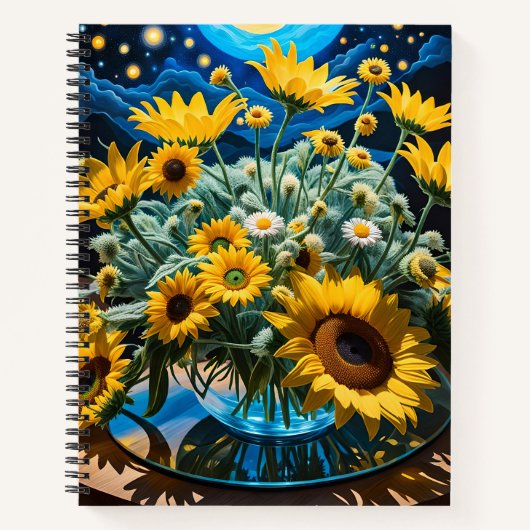 Bodegón Flores y Noche 1 - 001 Notitieboek (Voorkant)