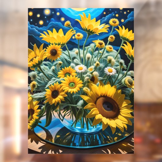 Bodegón Flores y Noche 1 - 001 Raamsticker (Vel 2)