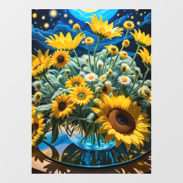 Bodegón Flores y Noche 1 - 001 Raamsticker