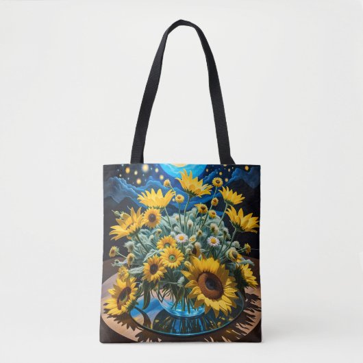 Bodegón Flores y Noche 1 - 001 Tote Bag (Voorkant)