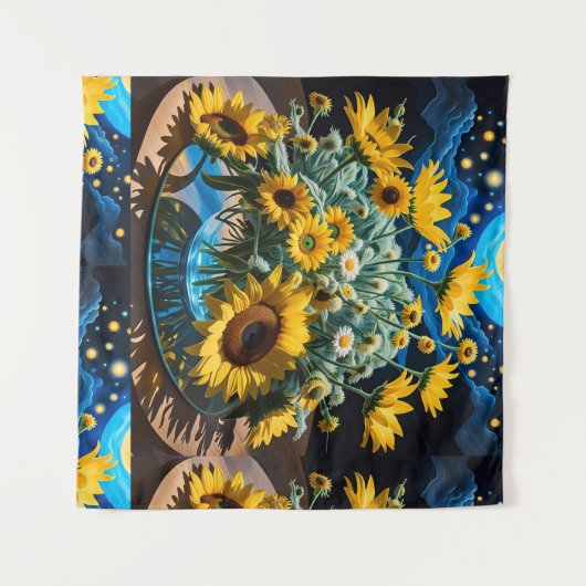 Bodegón Flores y Noche 1 - 001 Wandkleed (Voorkant (horizontaal))