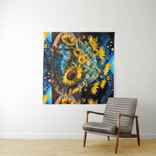 Bodegón Flores y Noche 1 - 001 Wandkleed (In Situ (horizontaal))