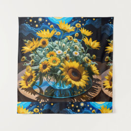 Bodegón Flores y Noche 1 - 001 Wandkleed