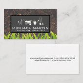 Bodem en groeiend gras | tuingereedschap visitekaartje (Voorkant / Achterkant)