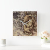 "Bodem en Titania" door Arthur Rackham Vierkante Klok (Huis)