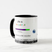 Bodem krioelt van microben het leven is mooi mok (Voorkant links)