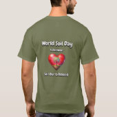 Bodem ons levensbloed. Wereldbodemdag (WSD). T-shirt (Achterkant)