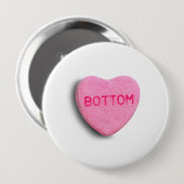 Bodem Snoep Hart Ronde Button 4,0 Cm (Voorkant /achterkant)