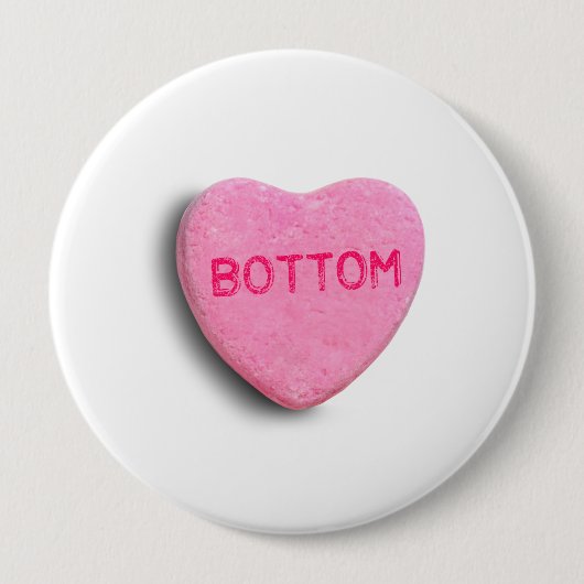 Bodem Snoep Hart Ronde Button 4,0 Cm (Voorkant)