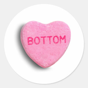 Bodem Snoep Hart Ronde Sticker