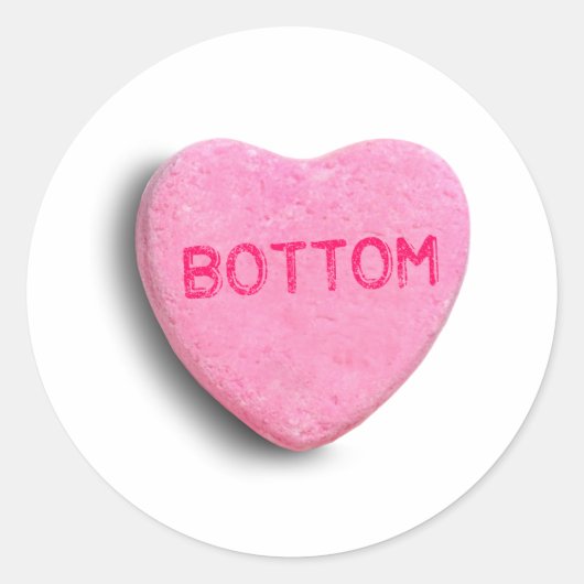 Bodem Snoep Hart Ronde Sticker (Voorkant)