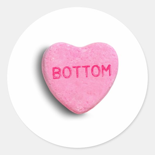 Bodem Snoep Hart Ronde Sticker (Voorkant)