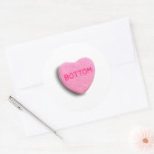 Bodem Snoep Hart Ronde Sticker (Envelop)