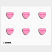 Bodem Snoep Hart Ronde Sticker (Vel)