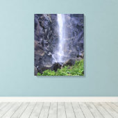 Bodem van de Herfsten van Bridalveil, Yosemite, CA Canvas Afdruk (Insitu (Houten vloer))