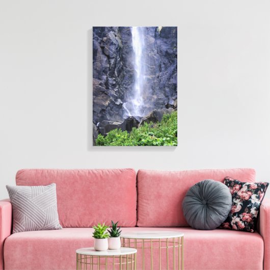 Bodem van de Herfsten van Bridalveil, Yosemite, CA Canvas Afdruk (Insitu (Woonkamer))