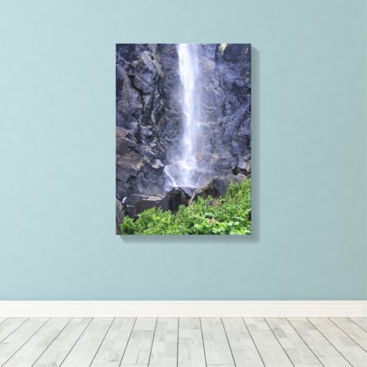 Bodem van de Herfsten van Bridalveil, Yosemite, CA Canvas Afdruk (Insitu (Houten vloer))