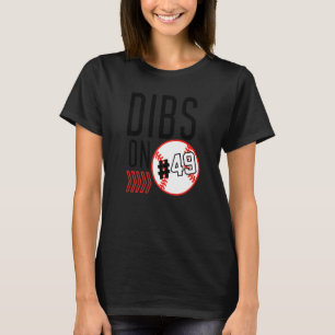 Bodemafdekking op nummer 49 Baseball Sportspelerve T-shirt
