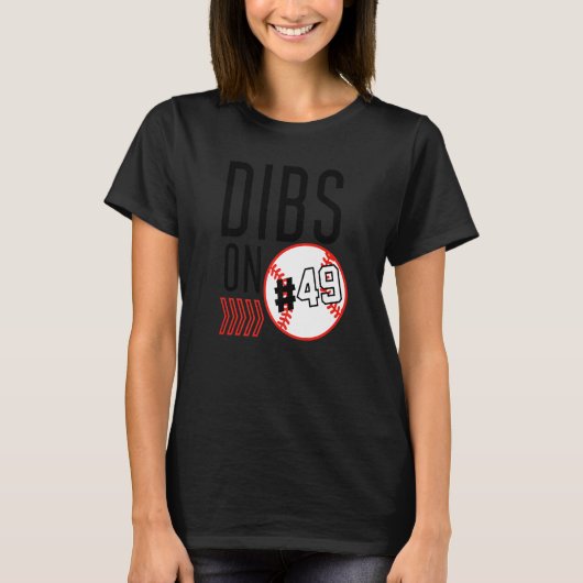 Bodemafdekking op nummer 49 Baseball Sportspelerve T-shirt (Voorkant)