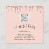 Bodemafdekking QRCODE Roos Gold Drids Vierkante Visitekaartje (Achterkant)