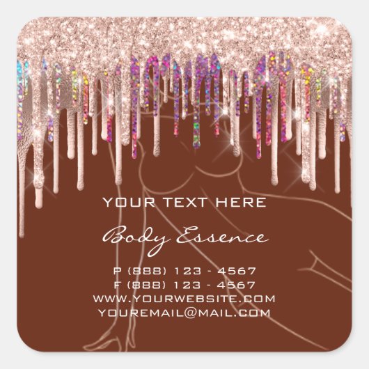 Bodemafscheiding Zaap Balm Cosmetic Burgundy Vierkante Sticker (Voorkant)