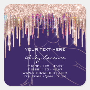 Bodemafscheiding zeep Balm Cosmetic Blue Navy Vierkante Sticker