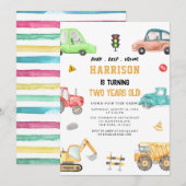 Bodemafslag vrachtwagens feest kaart (Voorkant / Achterkant)