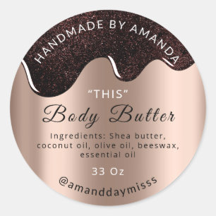 Bodemafvoerdruppels Product Packaging Roos Blush Ronde Sticker
