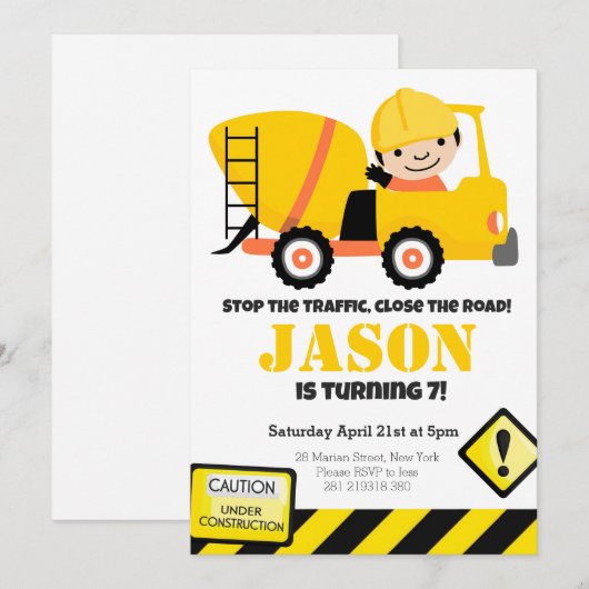 Bodemballetjeskinderen van Birthday Party Kaart (Voorkant / Achterkant)