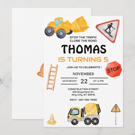 Bodemballetjeskinderen van Birthday Party Kaart (Voorkant / Achterkant)