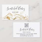 Bodembedekking met QRCODE Roos Gold Flowers Visitekaartje (Voorkant / Achterkant)