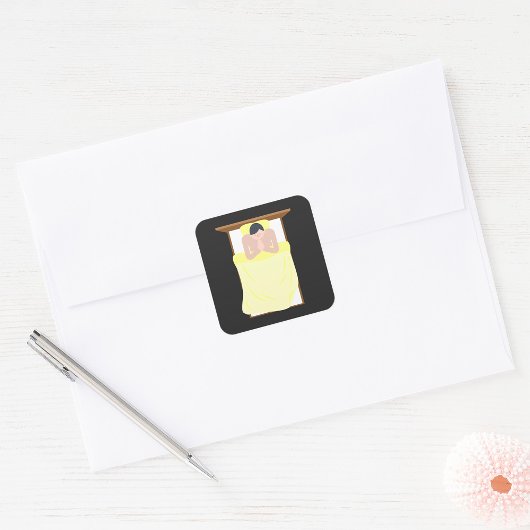 Bodembeden Vierkante Sticker