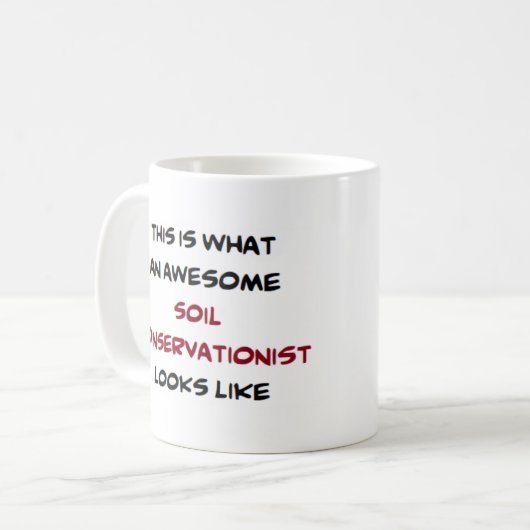 bodembehoudster, geweldige koffiemok (Voorkant links)