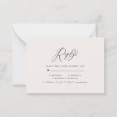 Bodembladerblaasjes met bruinkoolstang RSVP-kaart Notitiekaartje (Achterkant)