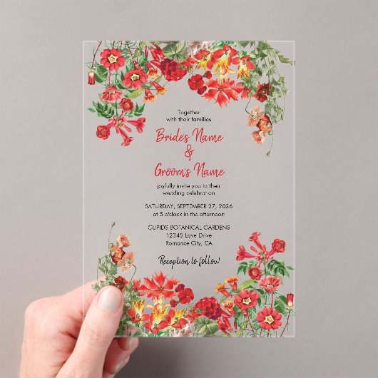 Bodembloemen Bodembeugel Acryl Uitnodigingen (Insitu (Draagbaar))