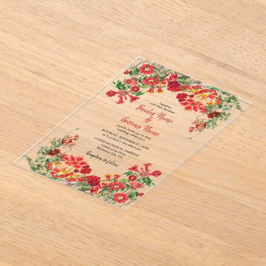 Bodembloemen Bodembeugel Acryl Uitnodigingen (Laagn)