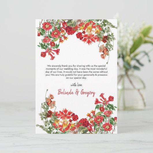 Bodembloemen Bodembeugel Bedankkaart (Staand voorkant)