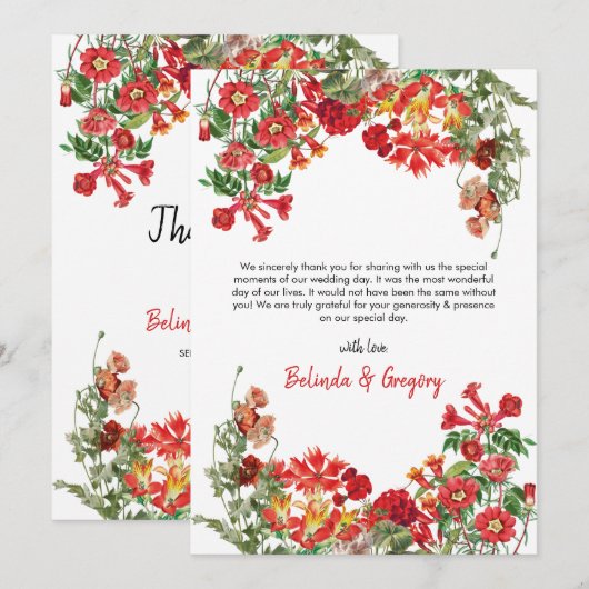 Bodembloemen Bodembeugel Bedankkaart (Voorkant / Achterkant)