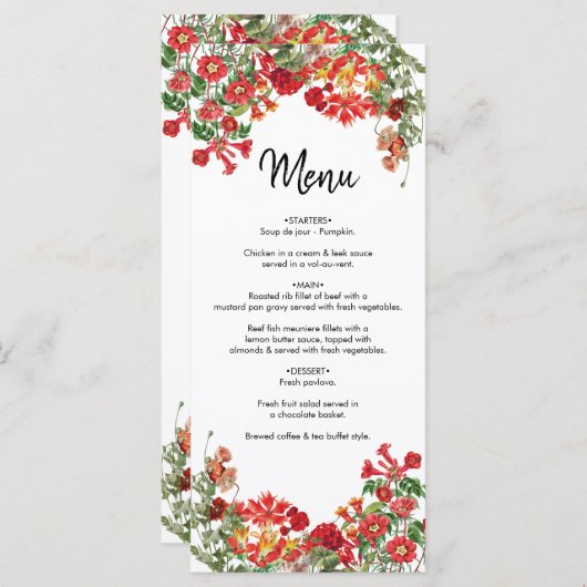 Bodembloemen Bodembeugel Menu (Voorkant / Achterkant)