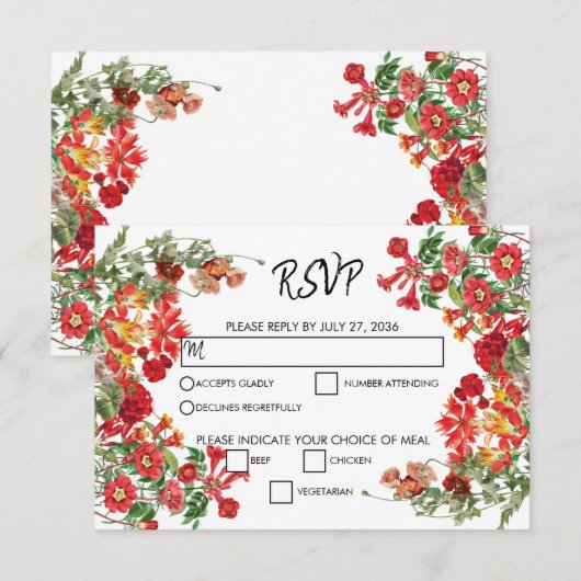 Bodembloemen Bodembeugel RSVP Kaartje (Voorkant / Achterkant)