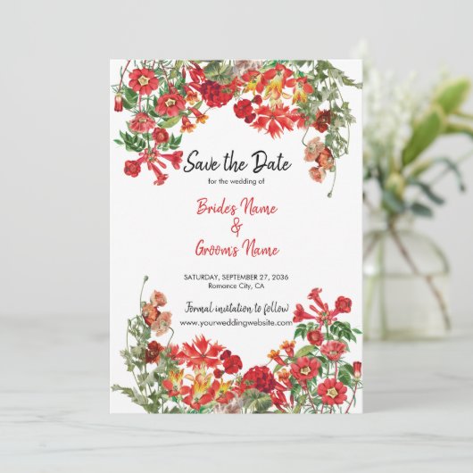 Bodembloemen Bodembeugel Save The Date (Staand voorkant)