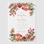 Bodembloemen Bodembeugel Vellum Uitnodigingen (Voorkant)